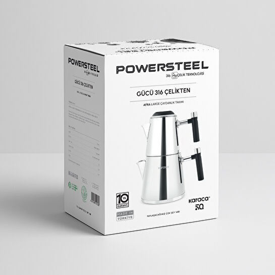 Karaca Powersteel 316+ Arigato Çelik Çaydanlık Takımı Large