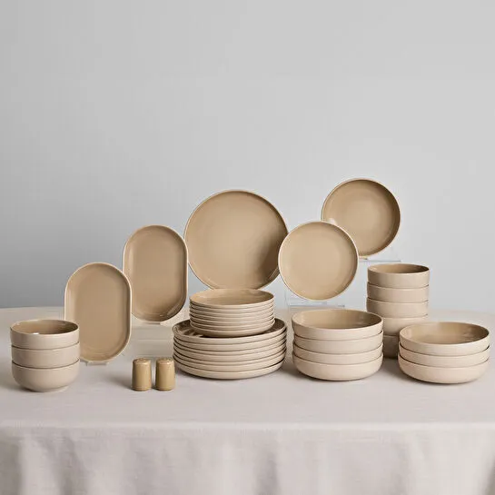 Karaca Earth Collection Terra 36 Parça 8 Kişilik Yemek Takımı Bej