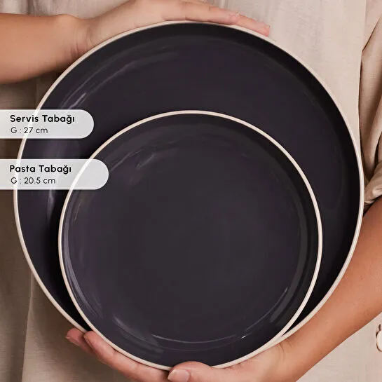 Karaca Earth Collection Terra 36 Parça 8 Kişilik Yemek Takımı Antrasit