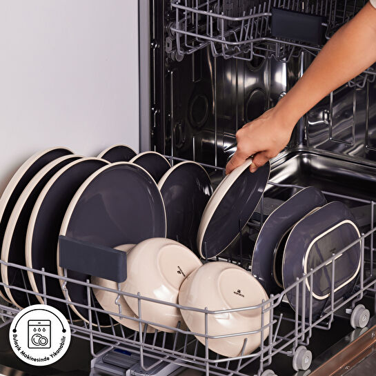 Karaca Earth Collection Terra 36 Parça 8 Kişilik Yemek Takımı Antrasit