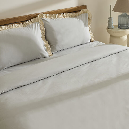 Kaşmir Home Lisa %100 Pamuk Çift Kişilik Nevresim Takımı Gri