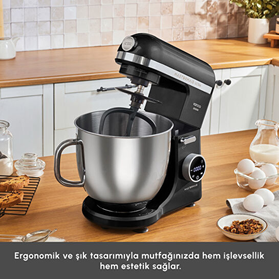 Karaca Mastermaid Chef Ultra D2000W Dijital Ekranlı Hamur Yoğurma Makinesi Black 7L
