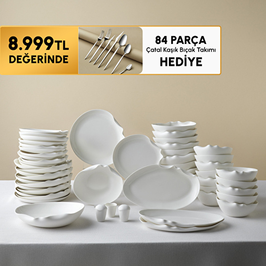 Karaca Earth Collection Crest 55 Parça 12 Kişilik Yemek Takımı