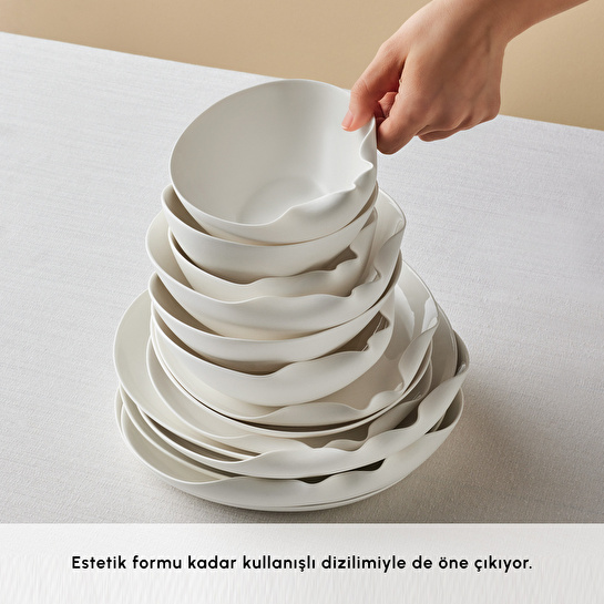 Karaca Earth Collection Crest 55 Parça 12 Kişilik Yemek Takımı