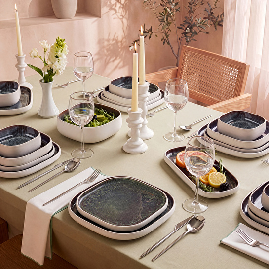 Karaca Earth Collection Regina White 55 Parça 12 Kişilik Yemek Takımı