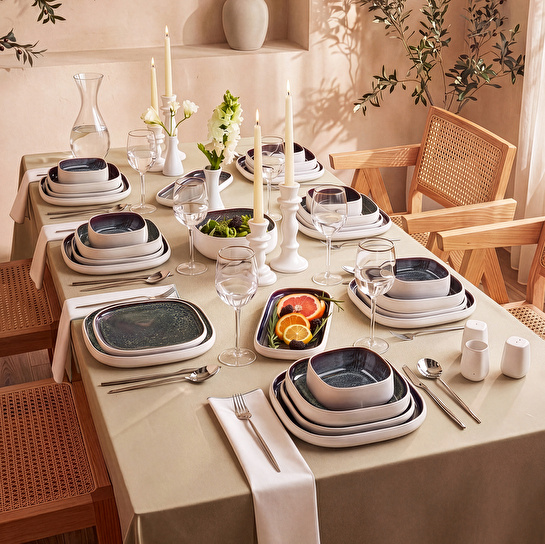 Karaca Earth Collection Regina White 55 Parça 12 Kişilik Yemek Takımı