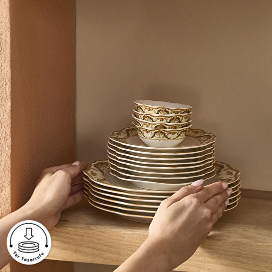 Karaca Forever Bone Orlando 26 Parça 6 Kişilik Kahvaltı Takımı