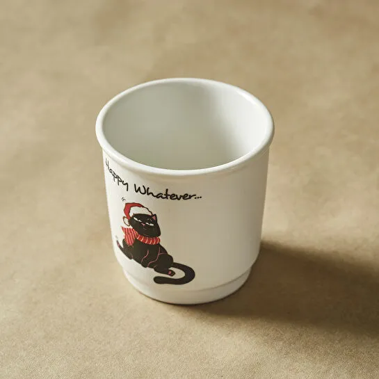 Karaca New Year Yılbaşı Whatever Cat Espresso Fincanı 90 ml