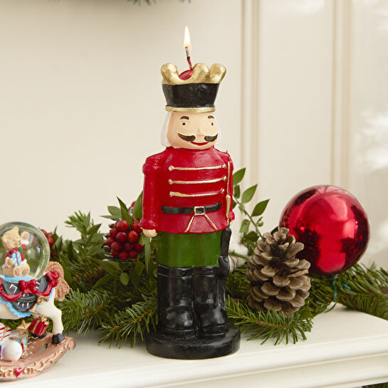 Karaca Home New Year Yılbaşı Nutcracker Şekilli Mum 6,5x21 cm