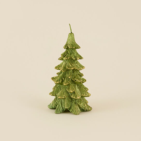 Karaca Home New Year Yılbaşı Çam Ağacı Şekilli Mum Yeşil