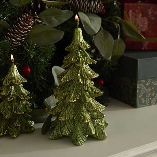 Karaca Home New Year Yılbaşı Çam Ağacı Şekilli Mum 9x11 cm