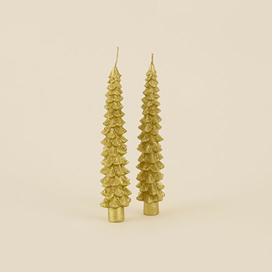 Karaca Home New Year Yılbaşı Çam Ağacı Şekilli Şamdan Mum 8,2x4,2x21 cm