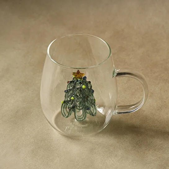 Karaca New Year Yılbaşı Green Pine Tree Kupa 440 ml