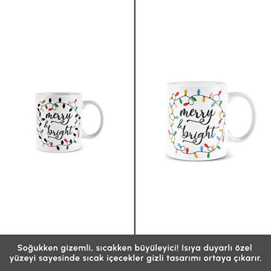 Karaca New Year Yılbaşı Twinkle Renk Değiştiren 4 Kişilik Kupa Seti 340 ml