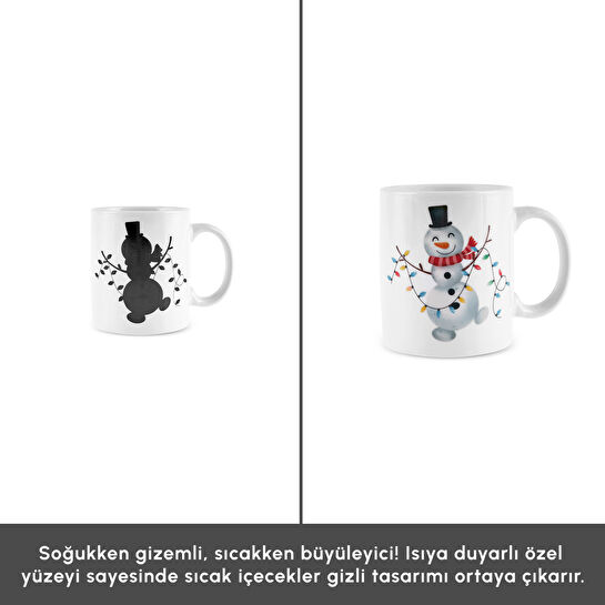 Karaca New Year Yılbaşı Twinkle Renk Değiştiren 4 Kişilik Kupa Seti 340 ml