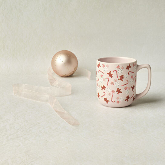 Karaca New Year Yılbaşı Gingerbread Soft Touch Kupa 470 ml