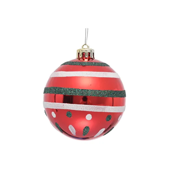 Karaca Home New Year Yılbaşı Reddish 4 Parça Ağaç Süsü Seti