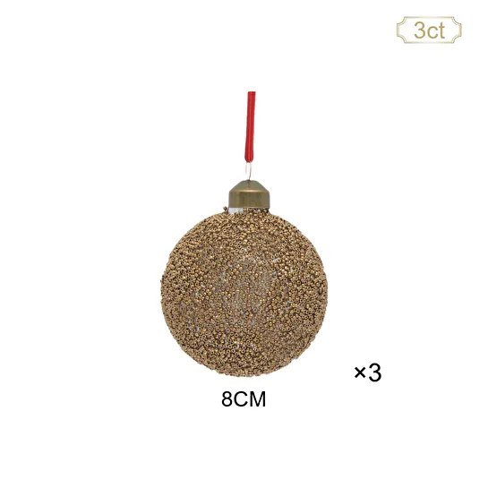 Karaca Home New Year Yılbaşı Sparkling 3 Adet Ağaç Süsü Seti