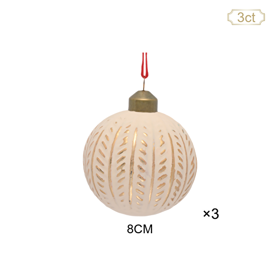 Karaca Home New Year Yılbaşı Shining 3 Adet Ağaç Süsü Seti