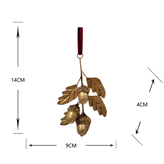 Karaca Home New Year Yılbaşı Pinecone Ağaç Süsü 9x4x14 cm