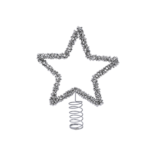 Karaca Home New Year Yılbaşı Shimmering Star Ağaç Başlığı Silver