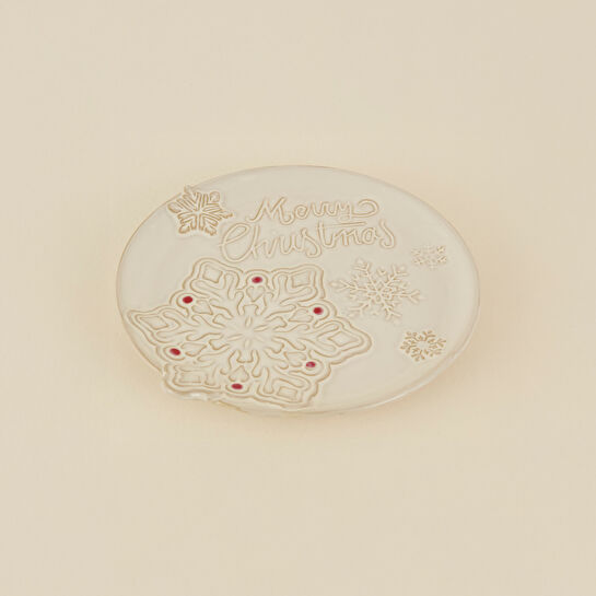 Karaca Home New Year Yılbaşı Merry Christmas Dekoratif Tabak 27,7 x 26,2 x 2,6 cm