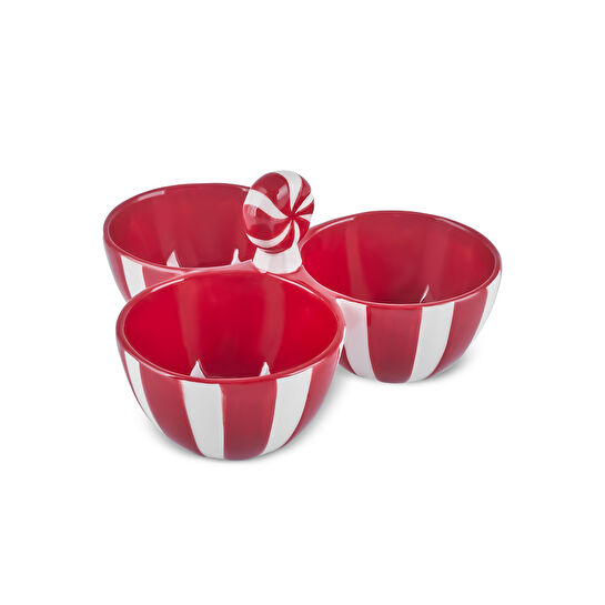 Karaca New Year Yılbaşı Candy Twist Bölmeli Çerezlik 21,5 cm