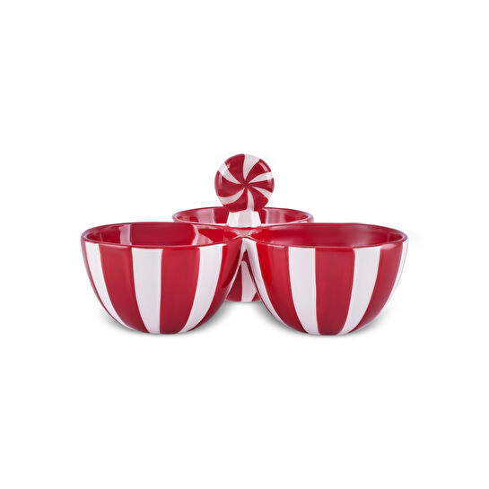 Karaca New Year Yılbaşı Candy Twist Bölmeli Çerezlik 21,5 cm