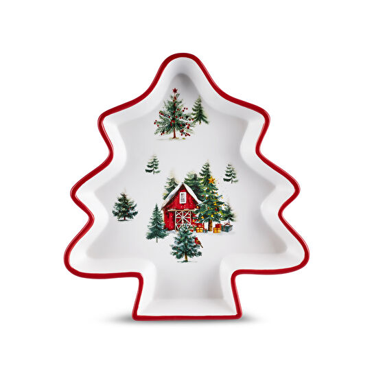 Karaca New Year Yılbaşı Cottage Çerezlik 29 cm