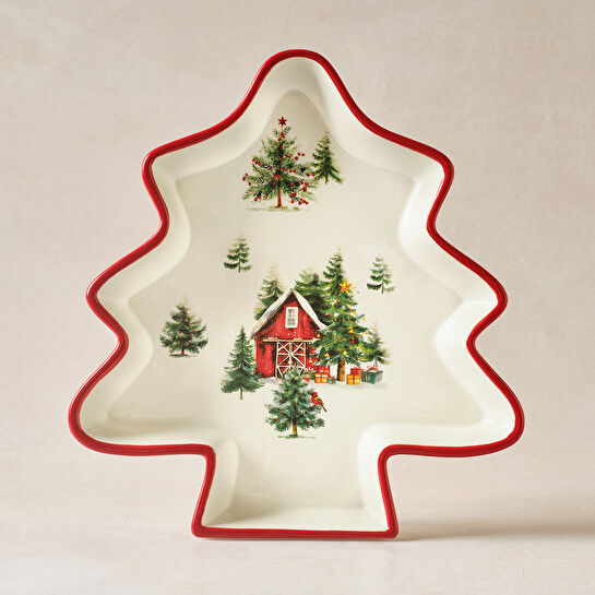 Karaca New Year Yılbaşı Cottage Çerezlik 29 cm