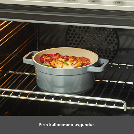 Karaca Swiss Crystal Neocast 7 Parça Döküm Tencere ve Tava Seti Antrasit