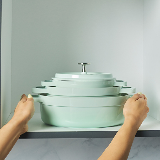 Karaca Swiss Crystal Neocast 7 Parça Döküm Tencere Seti Yeşil