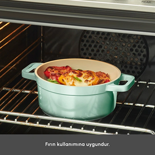 Karaca Swiss Crystal Neocast 7 Parça Döküm Tencere ve Tava Seti Yeşil