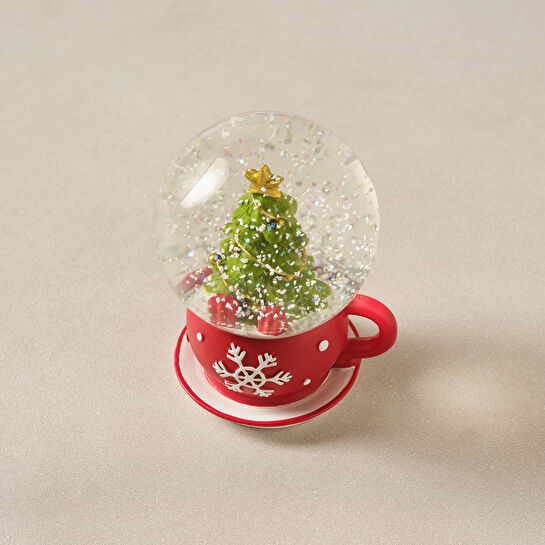 Karaca Home New Year Yılbaşı Coffee Cup Kar Küresi 9,5 x 8 x 11,5 cm