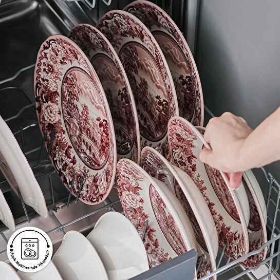 Karaca Old Town 24 Parça 6 Kişilik Yemek Takımı Bordo