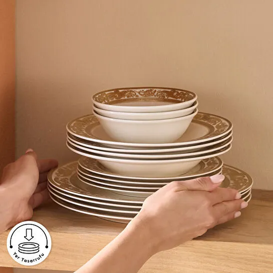 Karaca Elegance Bone Isola 24 Parça 6 Kişilik Yemek Takımı
