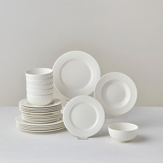 Karaca Forever Bone Luma 24 Parça 6 Kişilik Yemek Takımı