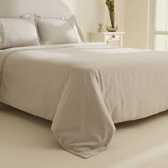 Karaca Home Lumi %100 Pamuk Saten Çift Kişilik Saten Nevresim Takımı Taş