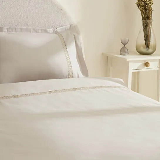 Karaca Home Lumi %100 Pamuk Saten Çift Kişilik Saten Nevresim Takımı Taş