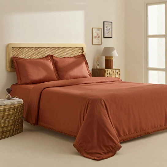 Karaca Home Helios %100 Pamuk Çift Kişilik Nevresim Takımı Terra Cota