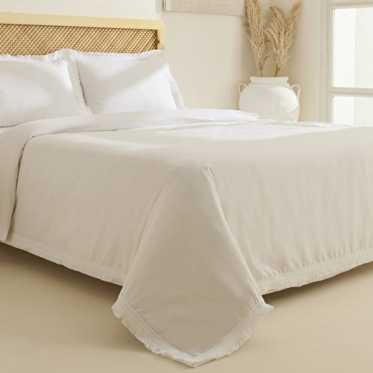 Karaca Home Helios %100 Pamuk Çift Kişilik Nevresim Takımı Beyaz
