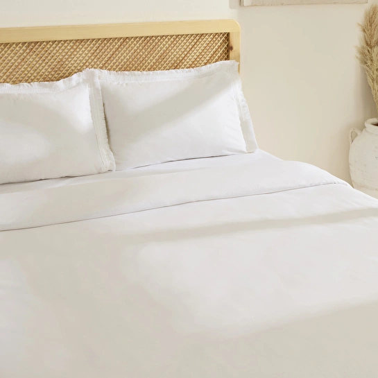 Karaca Home Helios %100 Pamuk Çift Kişilik Nevresim Takımı Beyaz