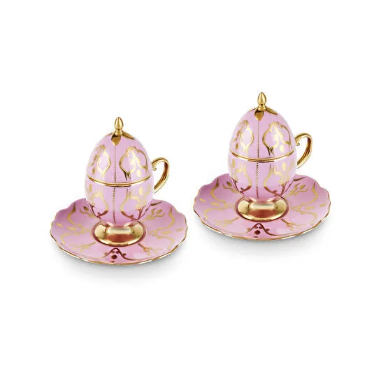 Karaca Faberge Egg 2 Kişilik Kahve Fincanı Pembe 90 ml