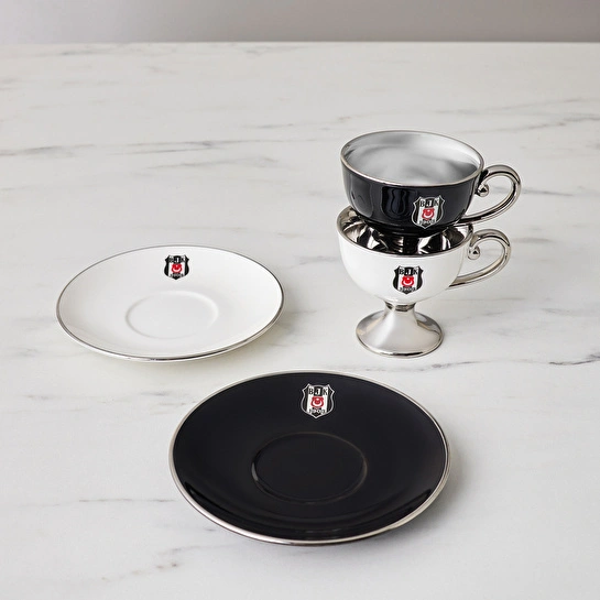 Karaca x Beşiktaş Lisanslı 2 Kişilik Kahve Fincan Takımı 80 ml