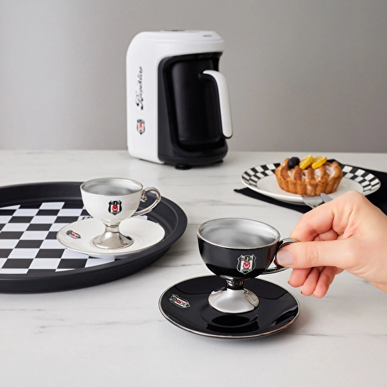 Karaca x Beşiktaş Lisanslı 2 Kişilik Kahve Fincan Takımı 80 ml