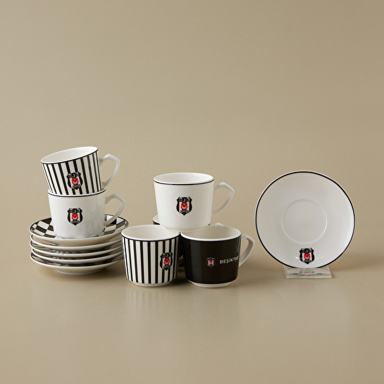 Karaca x Beşiktaş Lisanslı 6 Kişilik Kahve Fincan Takımı 80 ml