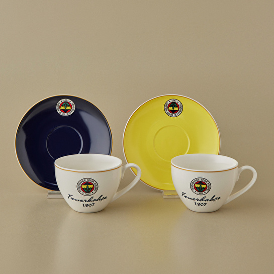 Karaca x Fenerbahçe Lisanslı 2 Kişilik Çay Fincan Takımı 220 ml
