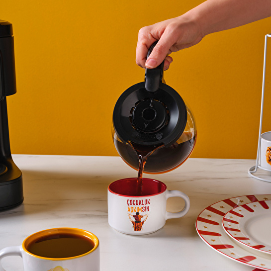 Karaca x Galatasaray 4 Kişilik Standlı Çay Fincan Takımı 180 ml