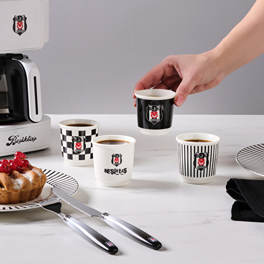 Karaca x Beşiktaş 4 Kişilik Espresso Seti 90 ml