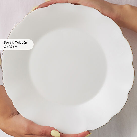 Karaca Florina Gold Opal Cam 26 Parça 6 Kişilik Kahvaltı Takımı